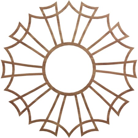 Ekena Millwork Augustus Wood Fretwork Pierced Ceiling Medallion, Walnut, 34"OD x 12"ID x 1/4"T CMWP34X34X0250AUWA
